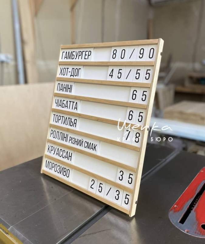 Наборное меню